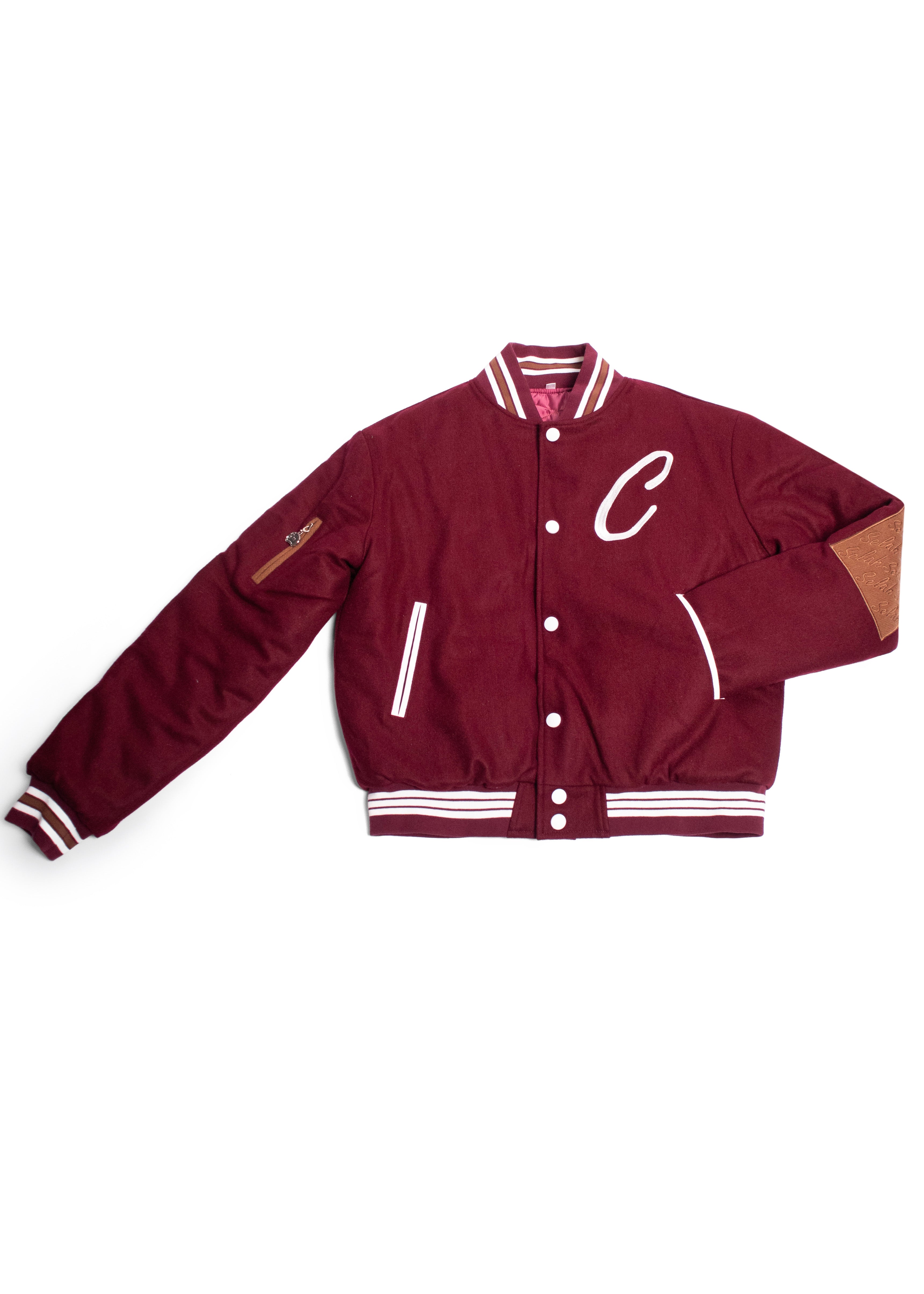 (Made to Order) Cranberry Wool MDN Letterman Jacket