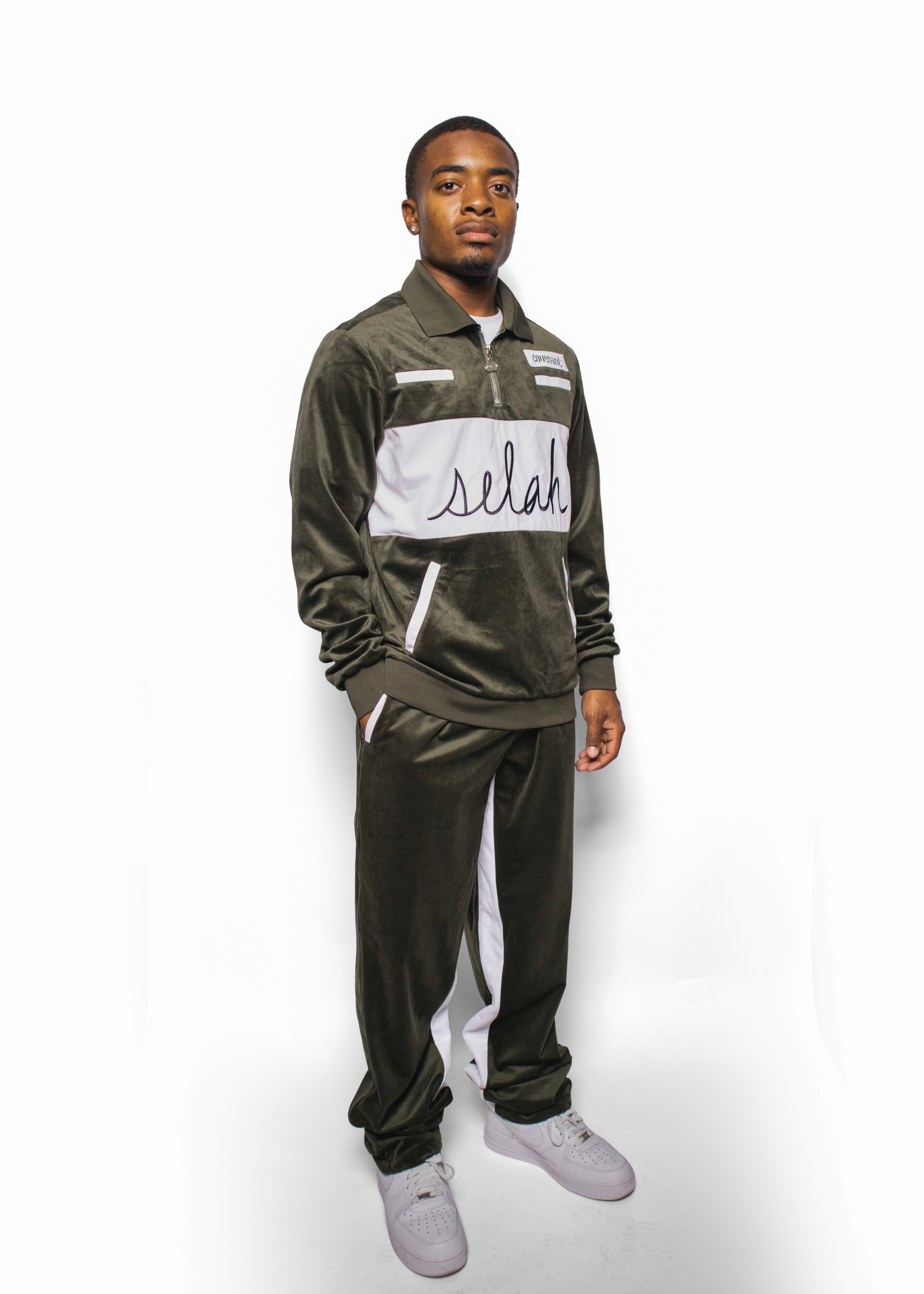 (Made to Order) Olive Selah Quarter-Zip Set