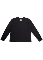 (Made to Order) Black Varsity Crew Neck