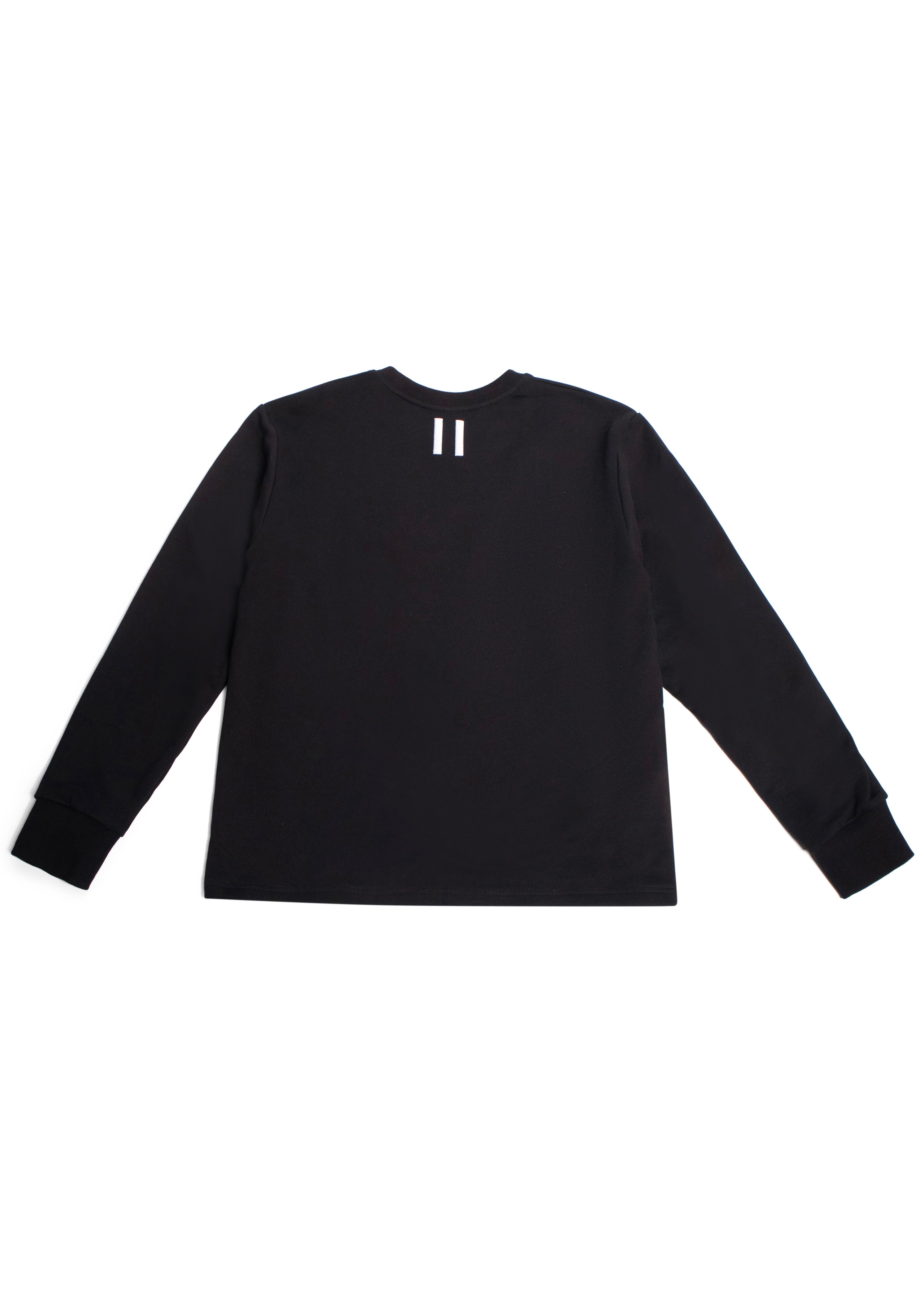 (Made to Order) Black Varsity Crew Neck