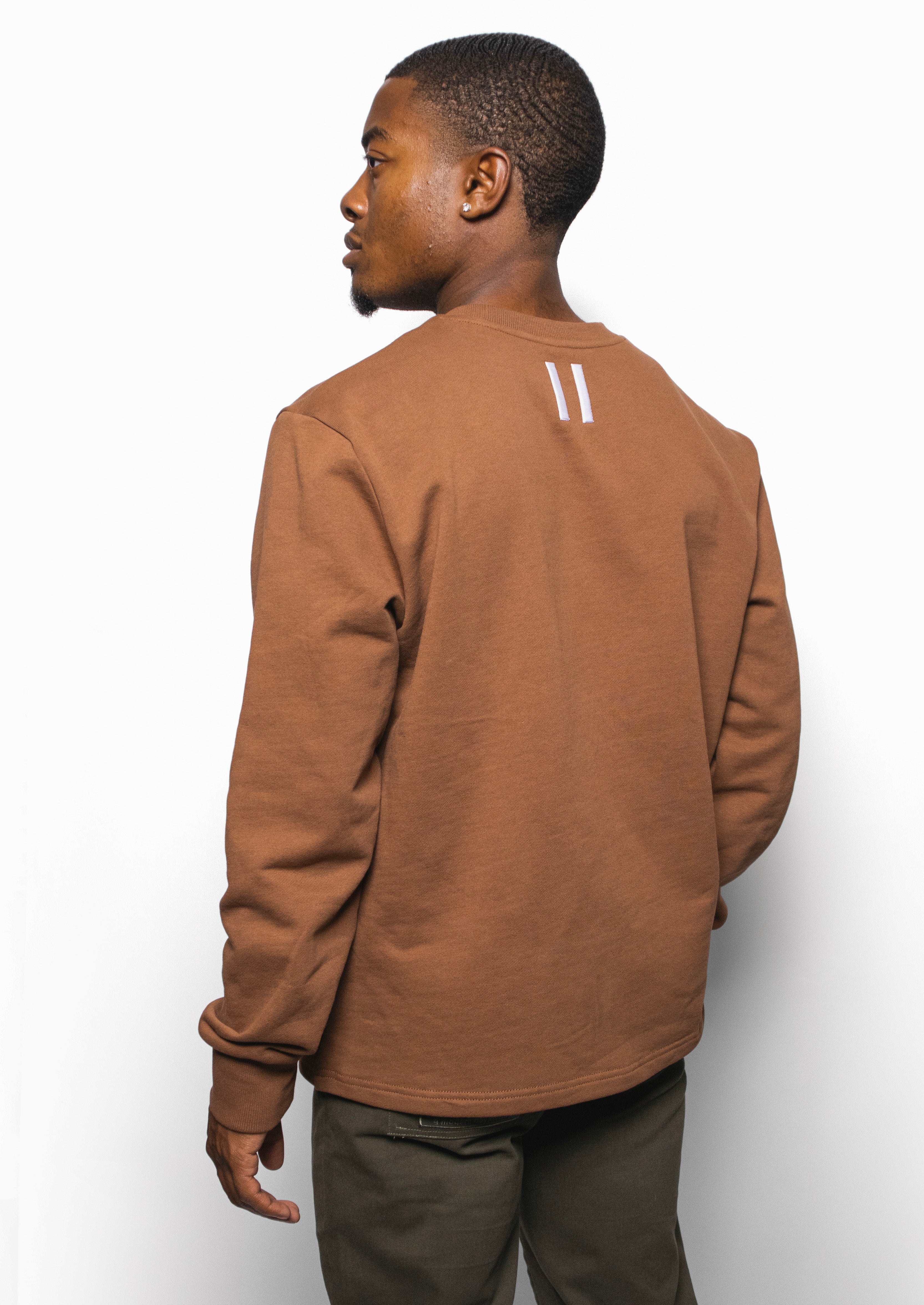 (Made to Order) Brown Varsity Crew Neck