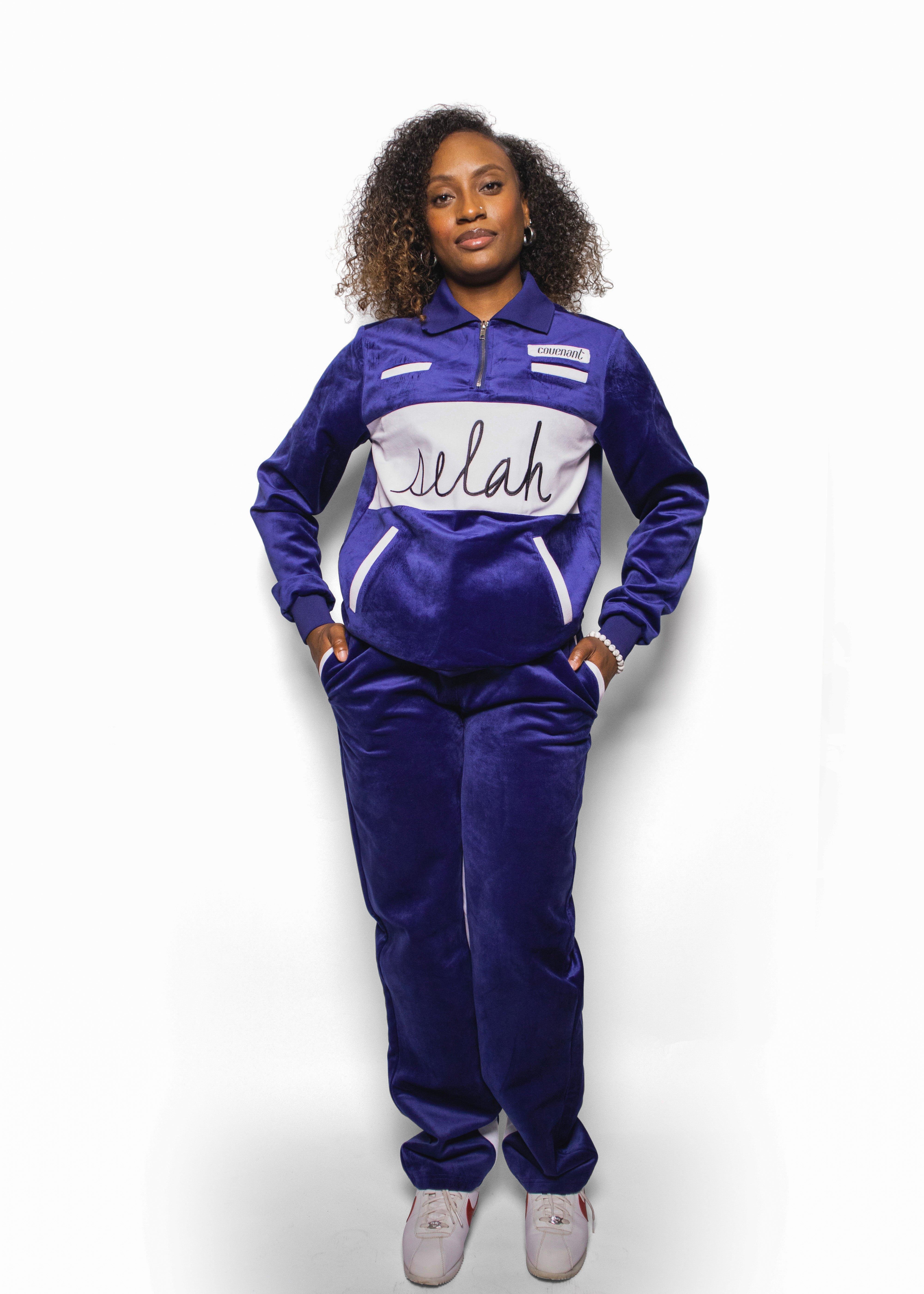 (Made to Order) Blue Selah Quarter-Zip Set