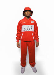 (Made to Order) Red Selah Quarter-Zip Set