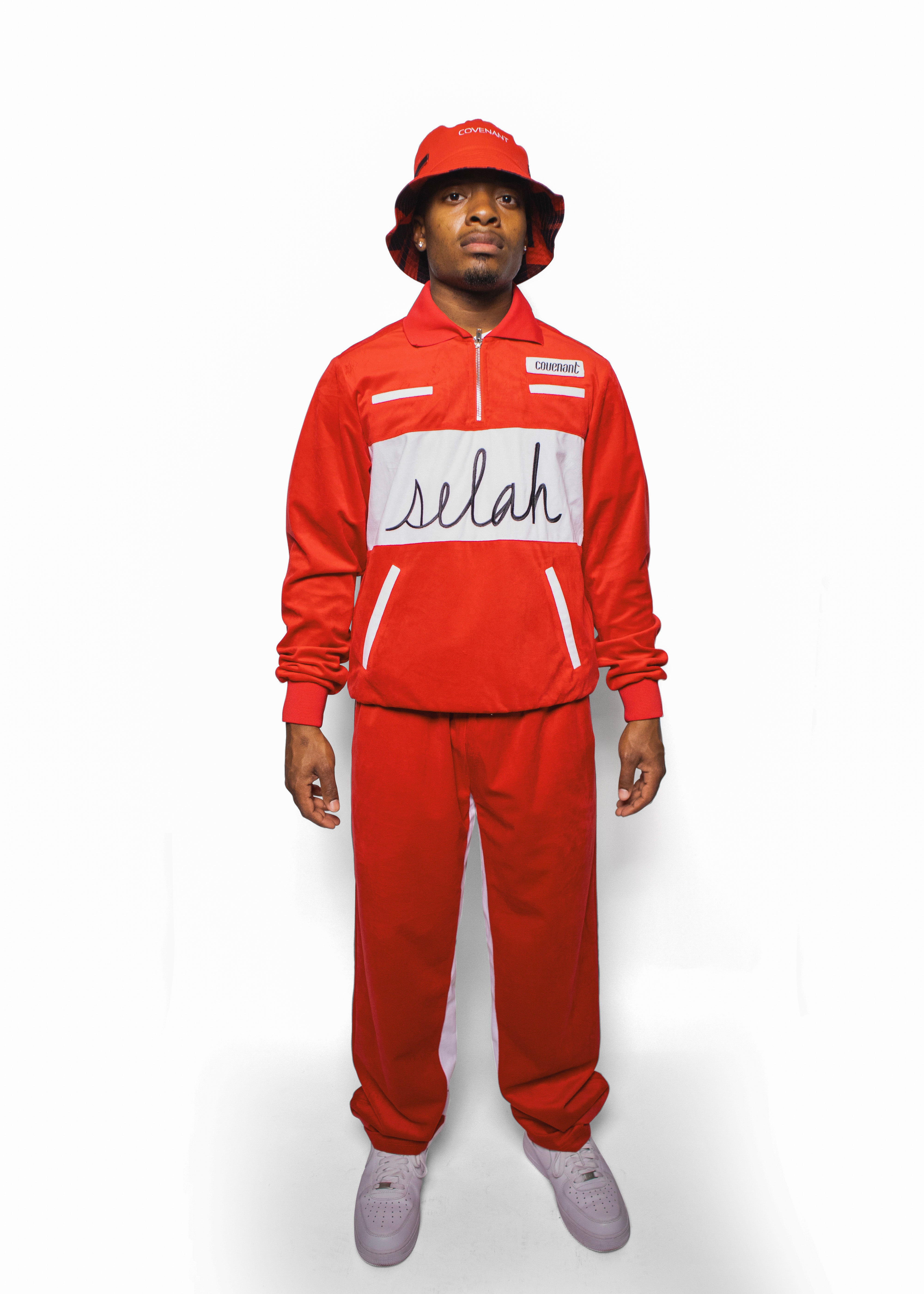 (Made to Order) Red Selah Quarter-Zip Set