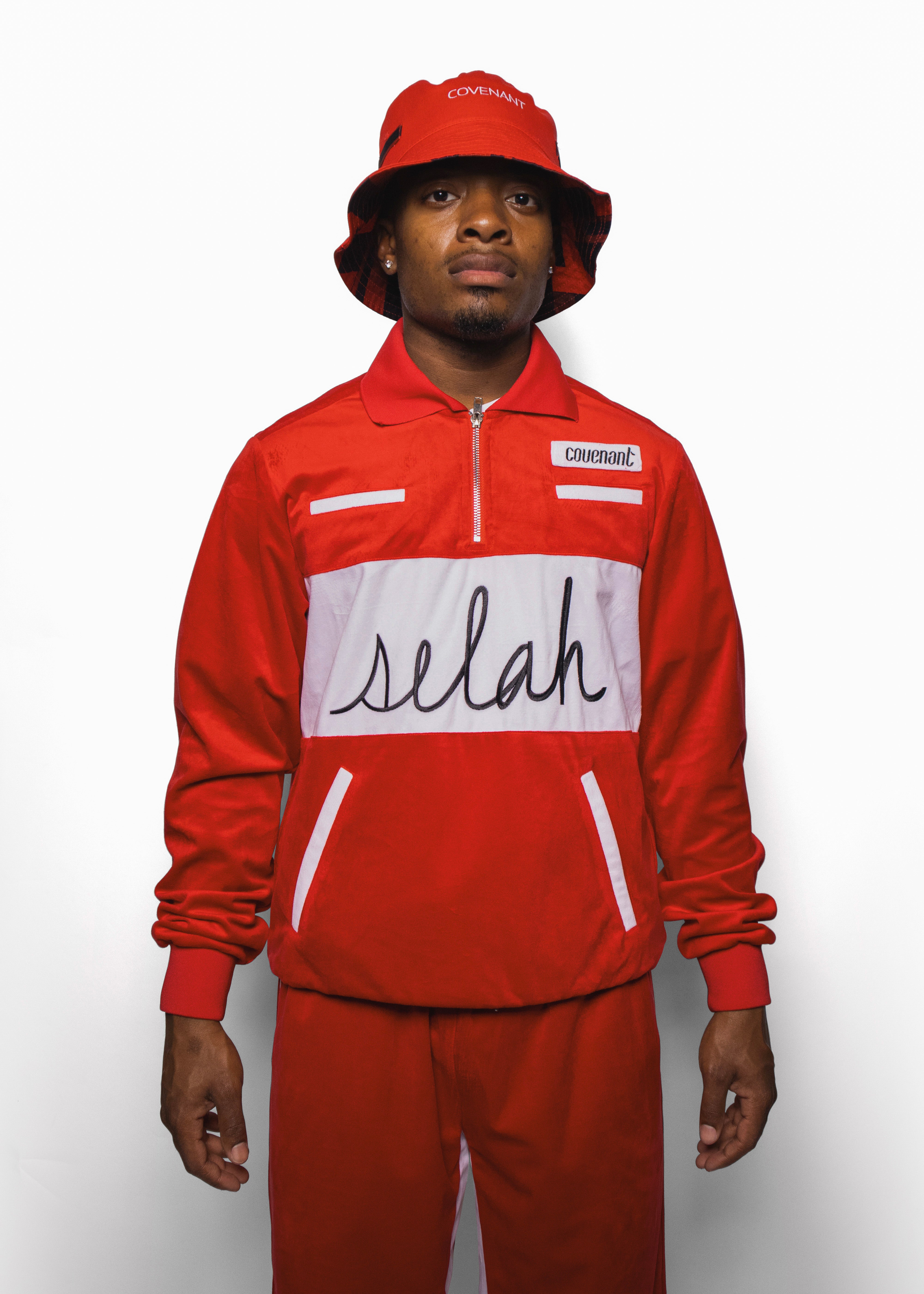 (Made to Order) Red Selah Quarter-Zip Set