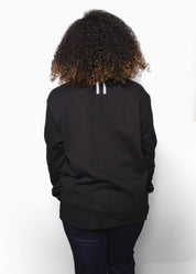 (Made to Order) Black Varsity Crew Neck