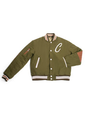 Olive Wool MDN Letterman Jacket