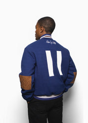 (Made to Order) Blue Wool MDN Letterman Jacket