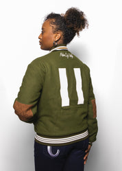 Olive Wool MDN Letterman Jacket