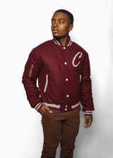 (Made to Order) Cranberry Wool MDN Letterman Jacket