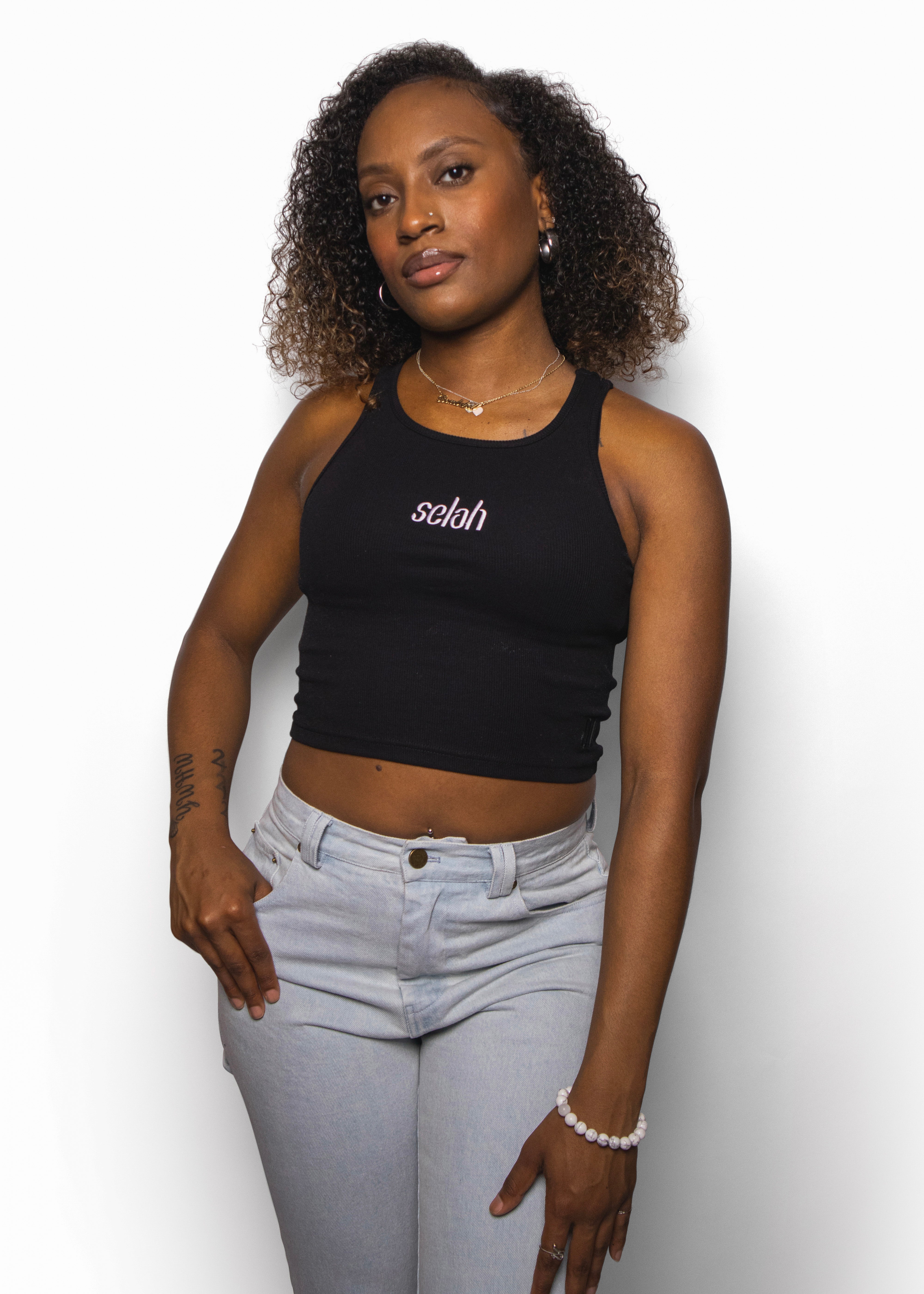 Black Selah Cropped Tank